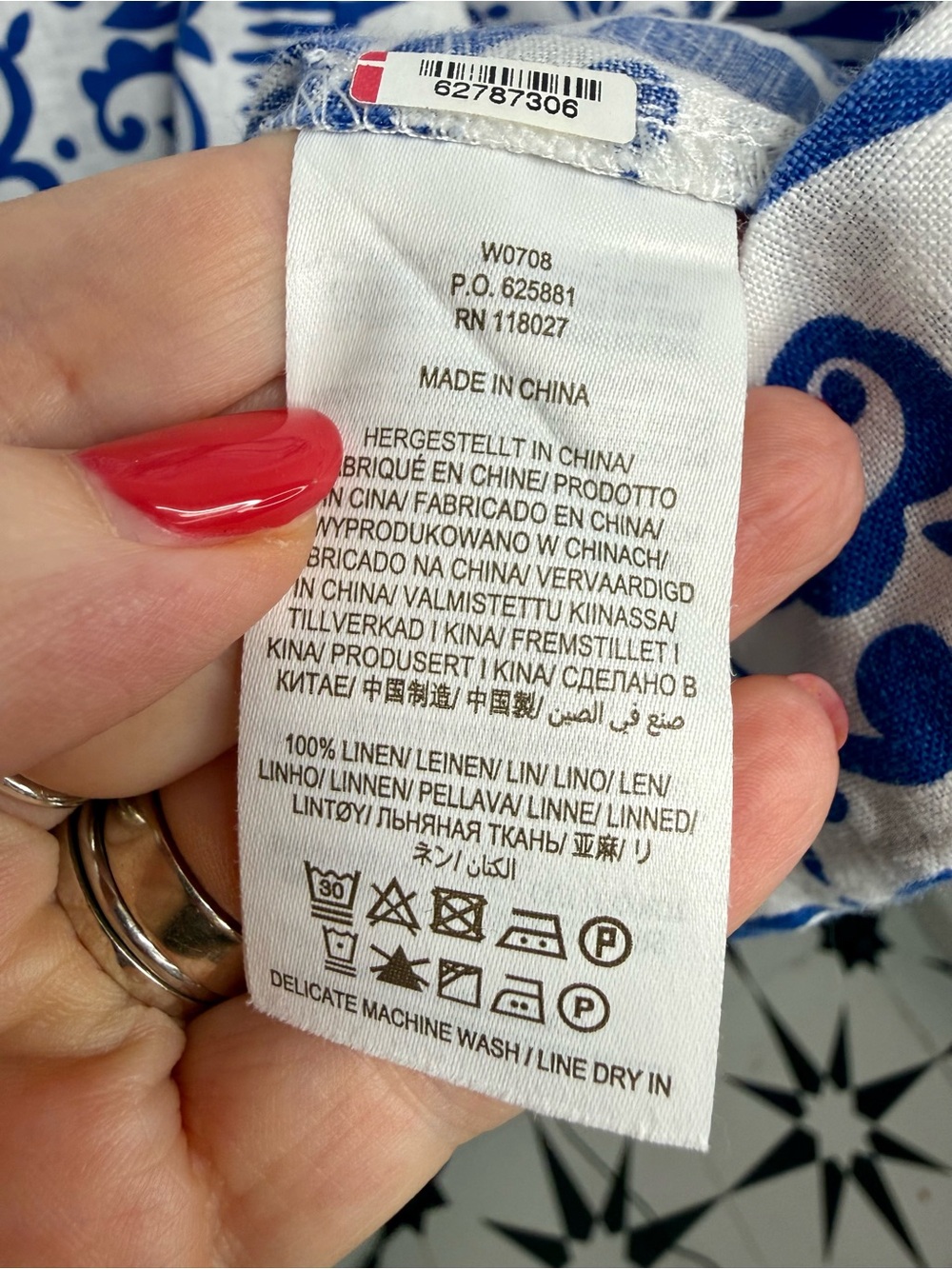 Boden Blue & White Laurie Linen Dress - Picture 10 of 11
